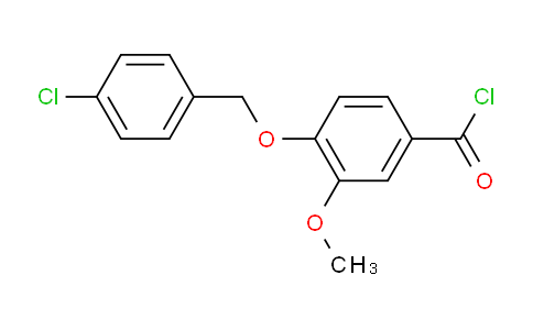 CAS No. 293738-24-6, 4-((4-Chlorobenzyl)oxy)-3-methoxybenzoyl chloride