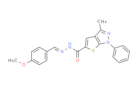 CAS No. 332390-41-7, N'-(4-Methoxybenzylidene)-3-methyl-1-phenyl-1H-thieno[2,3-c]pyrazole-5-carbohydrazide