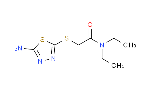 CAS No. 332393-85-8, 2-((5-Amino-1,3,4-thiadiazol-2-yl)thio)-N,N-diethylacetamide