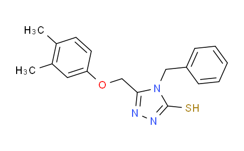 CAS No. 345991-51-7, 4-Benzyl-5-((3,4-dimethylphenoxy)methyl)-4H-1,2,4-triazole-3-thiol
