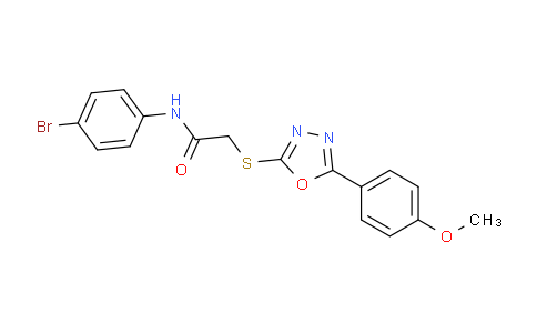 CAS No. 312279-30-4, N-(4-Bromophenyl)-2-((5-(4-methoxyphenyl)-1,3,4-oxadiazol-2-yl)thio)acetamide