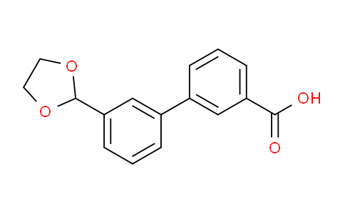 CAS No. 400750-26-7, 3'-(1,3-Dioxolan-2-yl)biphenyl-3-carboxylic acid