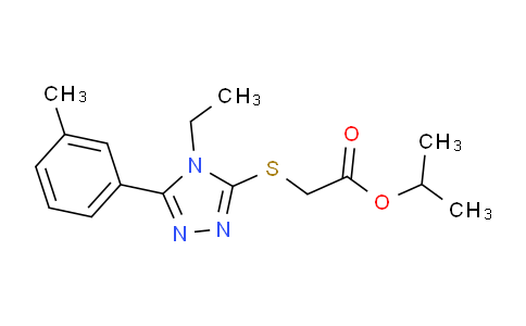 MC815368 | 338428-58-3 | Isopropyl 2-((4-ethyl-5-(m-tolyl)-4H-1,2,4-triazol-3-yl)thio)acetate