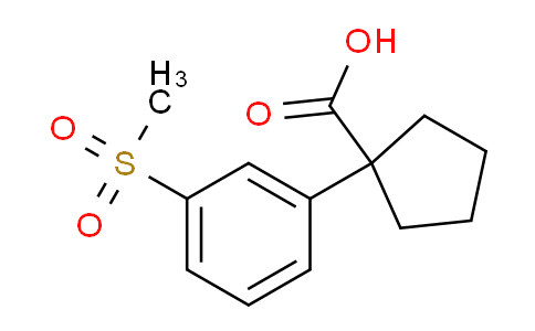 CAS No. 1891969-16-6, 1-[3-(Methylsulfonyl)phenyl]cyclopentanecarboxylic Acid