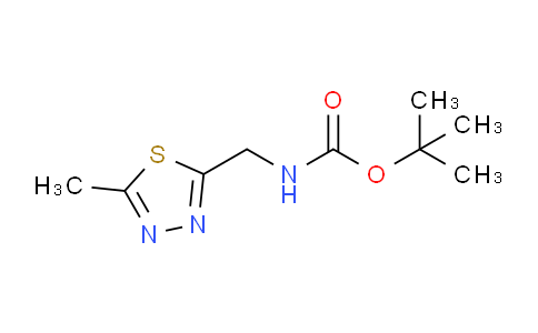 CAS No. 388630-69-1, tert-Butyl ((5-methyl-1,3,4-thiadiazol-2-yl)methyl)carbamate