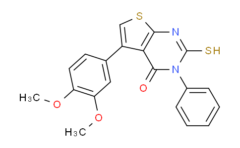 CAS No. 353253-37-9, 5-(3,4-Dimethoxyphenyl)-2-mercapto-3-phenylthieno[2,3-d]pyrimidin-4(3H)-one