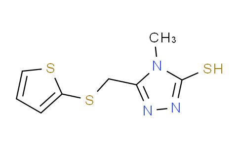 CAS No. 448947-84-0, 4-Methyl-5-((thiophen-2-ylthio)methyl)-4H-1,2,4-triazole-3-thiol