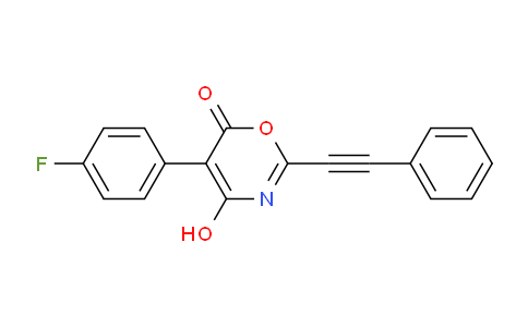 CAS No. 1923190-14-0, 5-(4-Fluorophenyl)-4-hydroxy-2-(phenylethynyl)-6H-1,3-oxazin-6-one