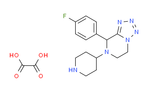 CAS No. 1956371-25-7, 8-(4-Fluorophenyl)-7-(piperidin-4-yl)-5,6,7,8-tetrahydrotetrazolo[1,5-a]pyrazine oxalate