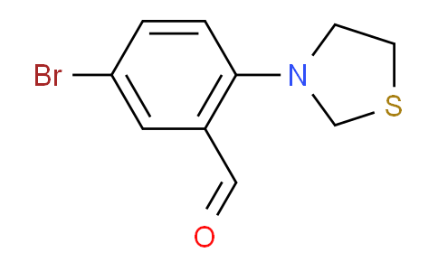 CAS No. 1779119-52-6, 5-Bromo-2-(thiazolidin-3-yl)benzaldehyde