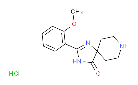CAS No. 1779126-36-1, 2-(2-Methoxyphenyl)-1,3,8-triazaspiro[4.5]dec-1-en-4-one hydrochloride