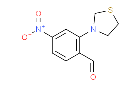CAS No. 1779127-43-3, 4-Nitro-2-(thiazolidin-3-yl)benzaldehyde