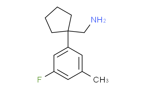 CAS No. 1781136-94-4, 1-(3-Fluoro-5-methylphenyl)cyclopentanemethanamine