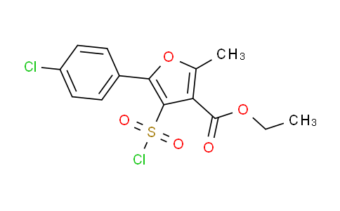 CAS No. 306936-30-1, Ethyl 5-(4-chlorophenyl)-4-(chlorosulfonyl)-2-methylfuran-3-carboxylate