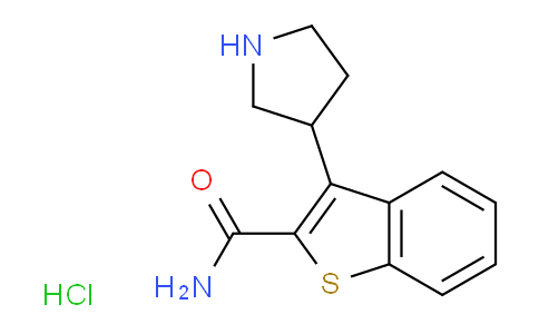 CAS No. 1361113-93-0, 3-(Pyrrolidin-3-yl)benzo[b]thiophene-2-carboxamide hydrochloride