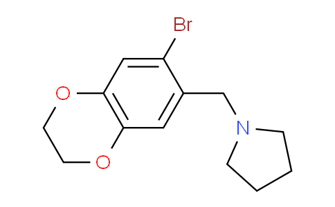 CAS No. 1774903-59-1, 1-((7-Bromo-2,3-dihydrobenzo[b][1,4]dioxin-6-yl)methyl)pyrrolidine