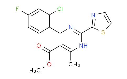 CAS No. 247037-77-0, Methyl 4-(2-Chloro-4-fluorophenyl)-6-methyl-2-(2-thiazolyl)-1,4-dihydropyrimidine-5-carboxylate