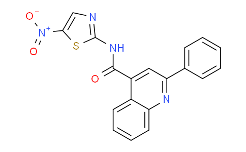 CAS No. 349400-40-4, N-(5-Nitro-2-thiazolyl)-2-phenylquinoline-4-carboxamide