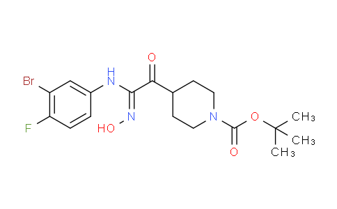 CAS No. 2084138-48-5, N-(3-Bromo-4-fluorophenyl)-N’-hydroxy-2-(1-Boc-4-piperidinyl)-2-oxoacetimidamide