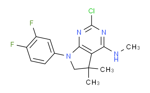 CAS No. 2171305-29-4, 2-Chloro-7-(3,4-difluorophenyl)-N,5,5-trimethyl-6,7-dihydro-5H-pyrrolo[2,3-d]pyrimidin-4-amine