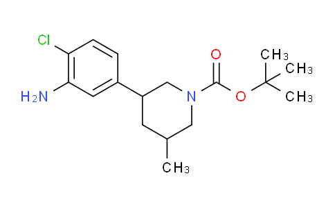 CAS No. 2181780-03-8, tert-Butyl 3-(3-Amino-4-chlorophenyl)-5-methylpiperidine-1-carboxylate