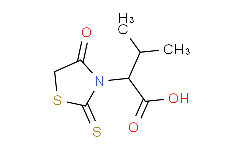 CAS No. 161192-26-3, 3-Methyl-2-(4-oxo-2-thioxothiazolidin-3-yl)butanoic acid