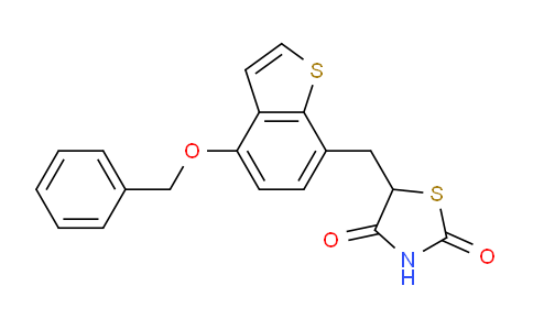CAS No. 213455-11-9, 5-((4-(Benzyloxy)benzo[b]thiophen-7-yl)methyl)thiazolidine-2,4-dione
