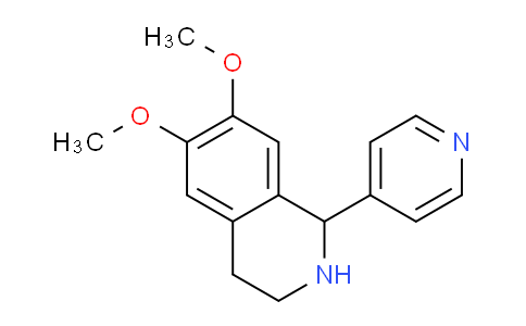 CAS No. 3161-05-5, 6,7-Dimethoxy-1-(pyridin-4-yl)-1,2,3,4-tetrahydroisoquinoline