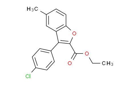 CAS No. 1956310-33-0, Ethyl 3-(4-chlorophenyl)-5-methylbenzofuran-2-carboxylate