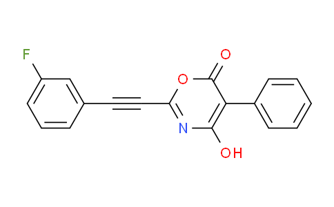 CAS No. 1956324-52-9, 2-((3-Fluorophenyl)ethynyl)-4-hydroxy-5-phenyl-6H-1,3-oxazin-6-one