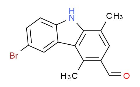 CAS No. 18073-21-7, 6-Bromo-1,4-dimethyl-9H-carbazole-3-carbaldehyde