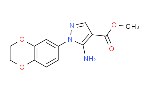 CAS No. 1416344-35-8, Methyl 5-amino-1-(2,3-dihydrobenzo[b][1,4]dioxin-6-yl)-1H-pyrazole-4-carboxylate