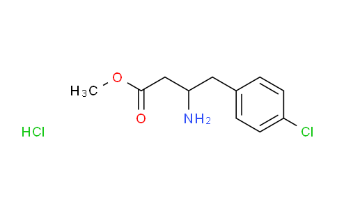 CAS No. 1803589-69-6, methyl 3-amino-4-(4-chlorophenyl)butanoate hydrochloride
