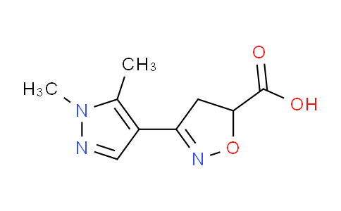 CAS No. 1006496-70-3, 3-(1,5-Dimethyl-1H-pyrazol-4-yl)-4,5-dihydroisoxazole-5-carboxylic acid