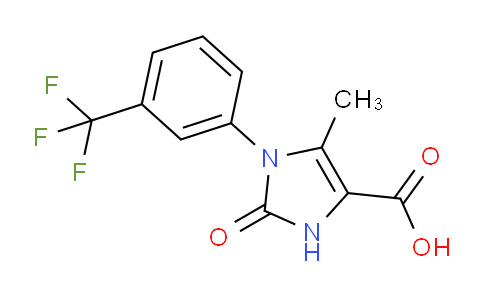 CAS No. 1785764-76-2, 5-Methyl-2-oxo-1-(3-(trifluoromethyl)phenyl)-2,3-dihydro-1H-imidazole-4-carboxylic acid