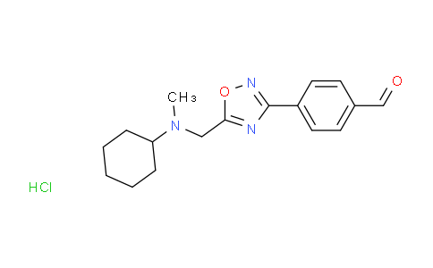CAS No. 1119452-63-9, 4-(5-((Cyclohexyl(methyl)amino)methyl)-1,2,4-oxadiazol-3-yl)benzaldehyde hydrochloride