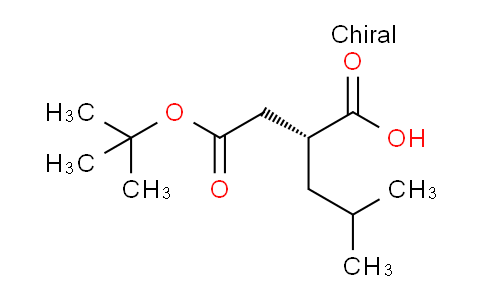 CAS No. 112245-04-2, (R)-2-(2-(tert-Butoxy)-2-oxoethyl)-4-methylpentanoic acid