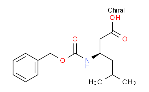 CAS No. 118247-77-1, (R)-3-(CBZ-AMINO)-5-METHYLHEXANOIC ACID