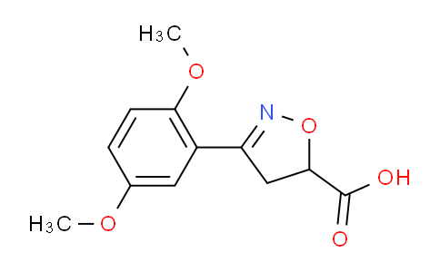 CAS No. 1018143-27-5, 3-(2,5-Dimethoxyphenyl)-4,5-dihydroisoxazole-5-carboxylic acid