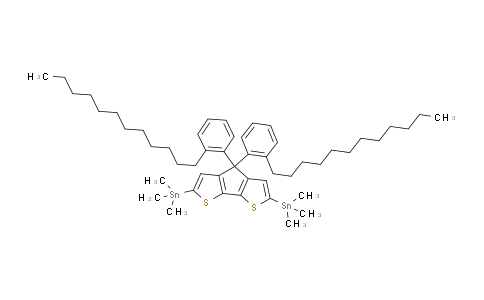 CAS No. 1201921-81-4, (4,4-Bis(2-dodecylphenyl)-4H-cyclopenta[1,2-b:5,4-b']dithiophene-2,6-diyl)bis(trimethylstannane)