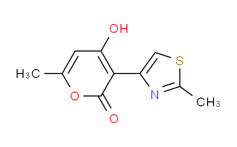 CAS No. 1295500-81-0, 4-Hydroxy-6-methyl-3-(2-methylthiazol-4-yl)-2H-pyran-2-one