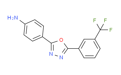 CAS No. 143703-87-1, 4-(5-(3-(Trifluoromethyl)phenyl)-1,3,4-oxadiazol-2-yl)aniline