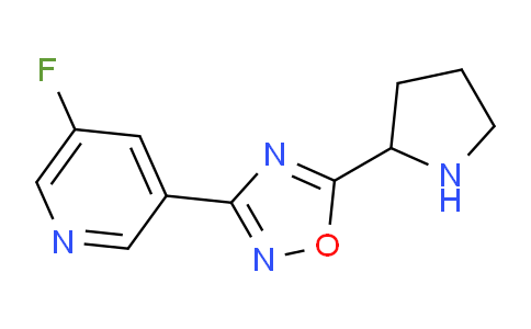 CAS No. 1437433-43-6, 3-(5-Fluoropyridin-3-yl)-5-(pyrrolidin-2-yl)-1,2,4-oxadiazole