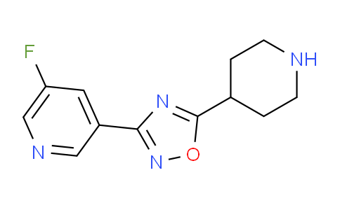 CAS No. 1437433-60-7, 3-(5-Fluoropyridin-3-yl)-5-(piperidin-4-yl)-1,2,4-oxadiazole