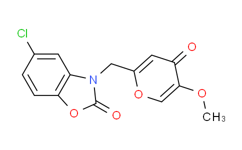 CAS No. 1432086-02-6, 5-Chloro-3-((5-methoxy-4-oxo-4H-pyran-2-yl)methyl)benzo[d]oxazol-2(3H)-one