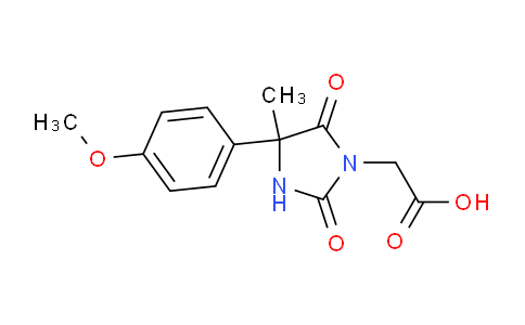 CAS No. 956742-88-4, 2-(4-(4-Methoxyphenyl)-4-methyl-2,5-dioxoimidazolidin-1-yl)acetic acid