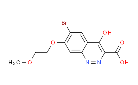 CAS No. 1041853-23-9, 6-Bromo-4-hydroxy-7-(2-methoxyethoxy)cinnoline-3-carboxylic acid