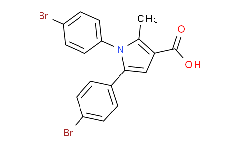 CAS No. 131721-50-1, 1,5-Bis(4-bromophenyl)-2-methyl-1h-pyrrole-3-carboxylic acid
