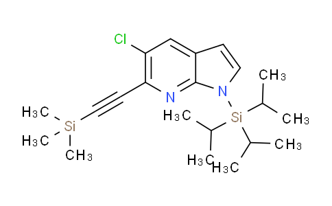 CAS No. 1305325-25-0, 5-Chloro-1-(triisopropylsilyl)-6-((trimethylsilyl)ethynyl)-1H-pyrrolo[2,3-b]pyridine