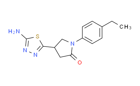 CAS No. 1142202-38-7, 4-(5-Amino-1,3,4-thiadiazol-2-yl)-1-(4-ethylphenyl)pyrrolidin-2-one